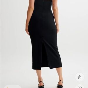 Meshki midi black halter neck dress new w tags